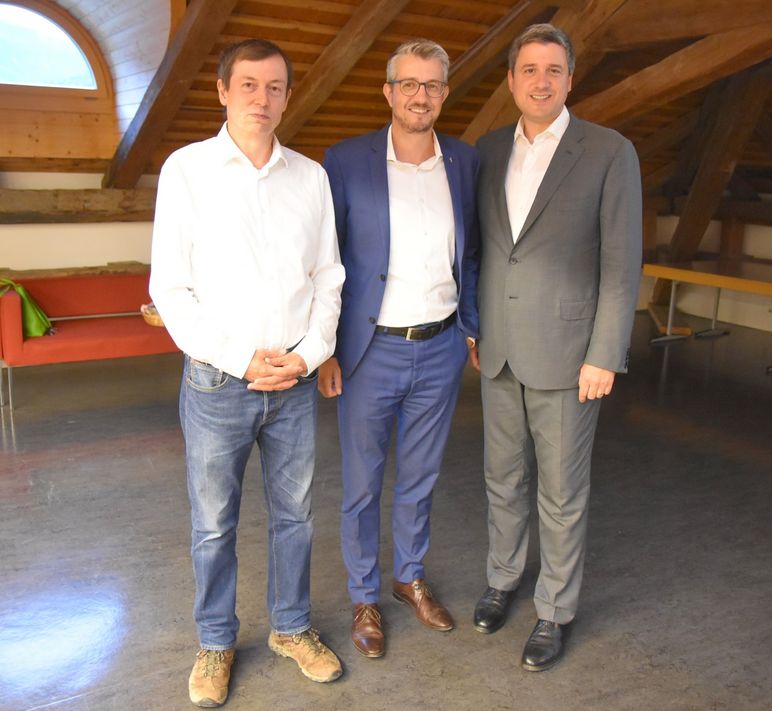 Die drei Ständeratskandidaten (von lonks) Peer Rothlin (SVP) Benjamin Mühlemann (FDP) und Mathias Zopfi (bisher, Grüne)