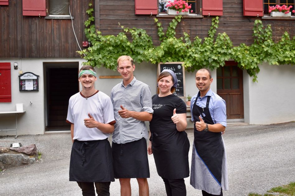 Das Team des Restaurant Waldwirtschaft Uschenriet (zvg)
