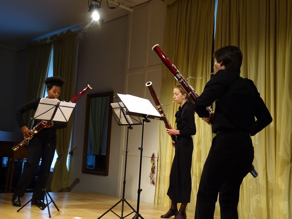 Das Trio Fagott mit (von links): Gabriella Smart, Julia Graf und Leonardo Bizzotto