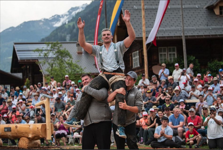 Am Glarner Bündner Schwingfest unterlag Orlik im Schlussgang dem Sieger Samuel Giger. (Bild: zvg)