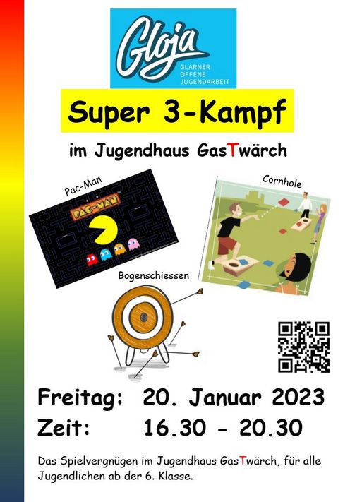 «GLOJA» Super 3-Kampf mit Spaghetti-Plausch im Jugendhaus Glarus (zvg)
