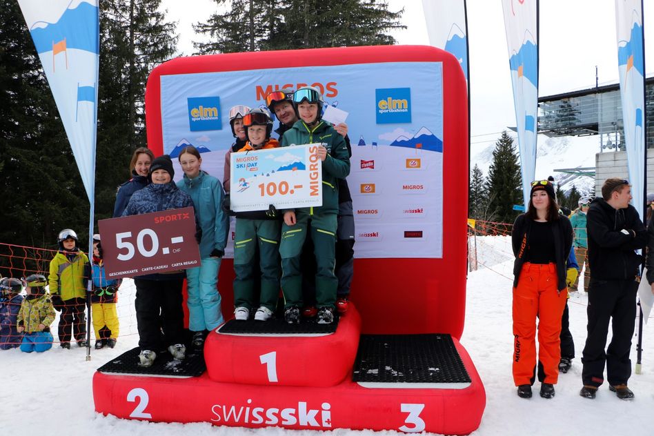 Die Gewinner am Migros Ski Day in Elm
