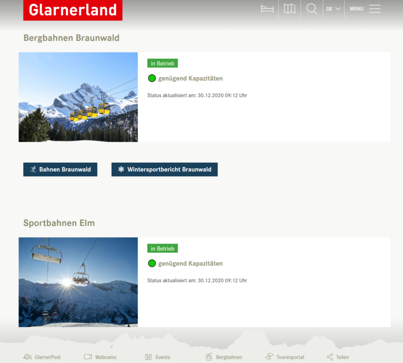 Screenshot vom Ampelsystem / www.glarnerland.ch (zvg)