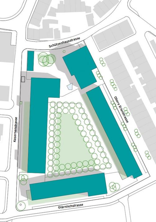 Plan Entwicklung Areal Erlenhof (zvg)