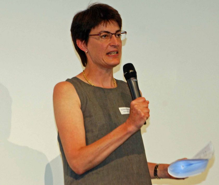 Landestatthalterin Marianne Lienhard bei ihrer Ansprache