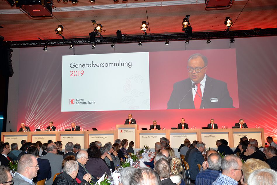 Erfreuliches konnte der Verwaltungsrat über das Geschäftsjahr der Glarner Kantonalbank an der Generalversammlung berichten. (Bild: ehuber)