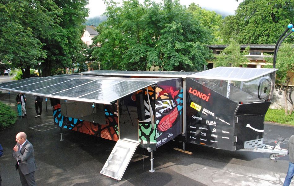 Das solarbetriebene Tiny House machte einen Stopp in Glarus