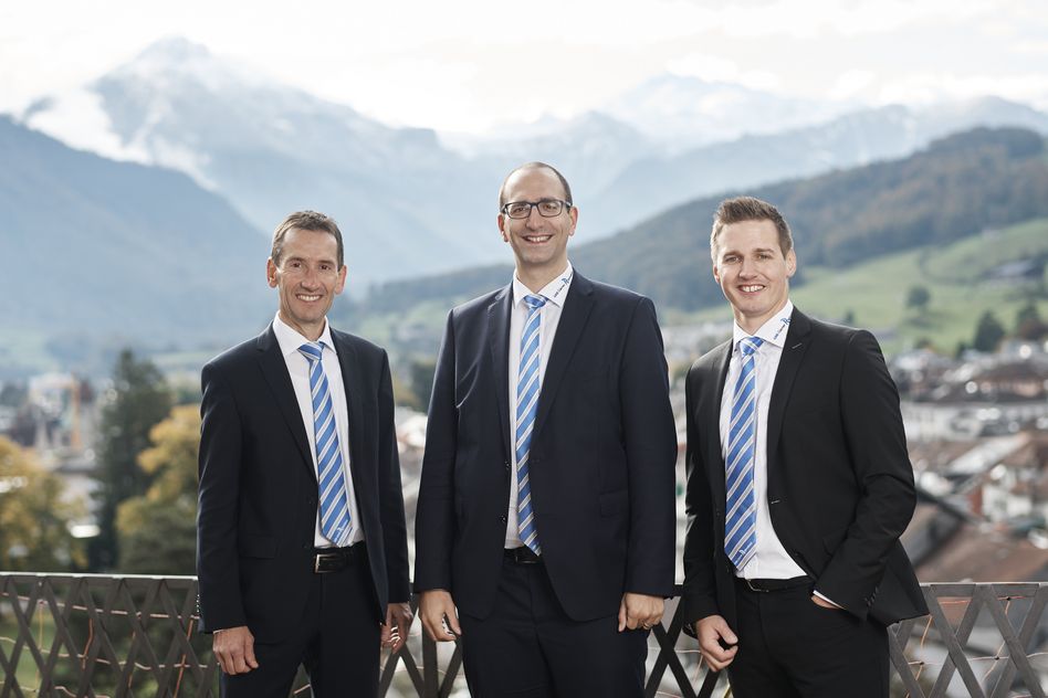 Die neu zusammengesetzte Geschäftsleitung (v.l.n.r. Martin Rhyner, Roman Elmer, Andreas Waldvogel) der GRB präsentiert ein solides Jahresergebnis 2020. (Bild: zvg)