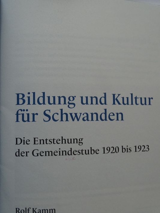 Hundert Jahre Kulturverein Glarus Süd – die Festschrift (Bilder: p.meier)