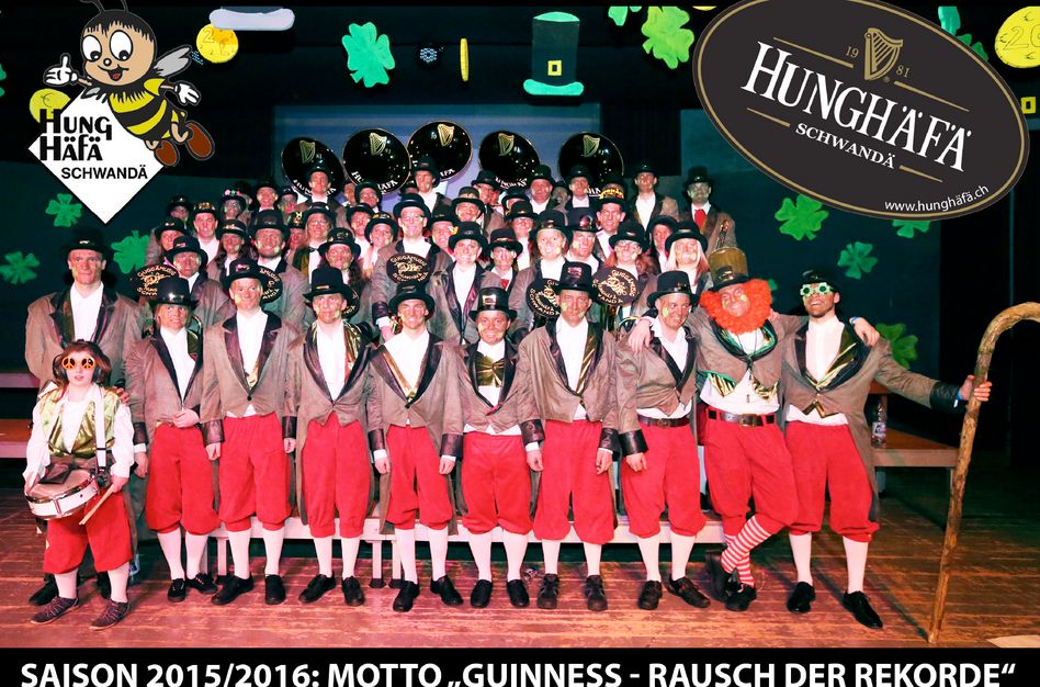 Hunghäfä am Lismerball 2015 – Saisonmotto «Guinness – Rausch der Rekorde». (Bild: zvg)