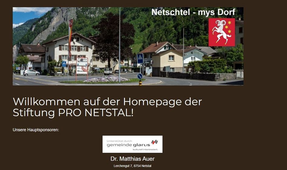 Die Stiftung Pro Netstal präsentiert ihre Homepage www.pronetstal.ch (hasp)