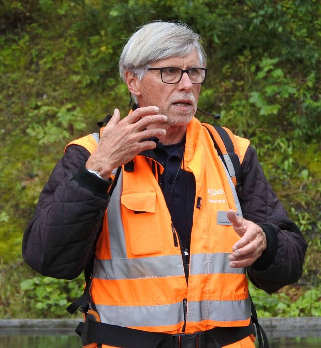 Thomas Rageth, Leiter Besucherwesen führte kompetent und sachkundig durch die Anlagen des Pumpspeicherwerks Limmern