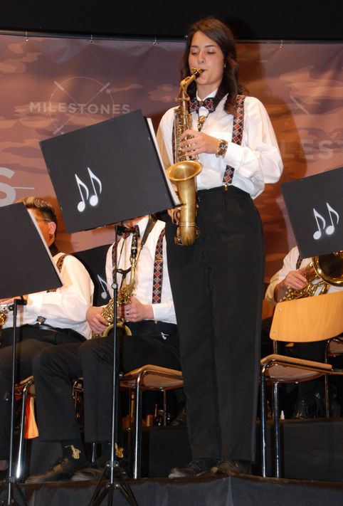 Saxophon-Solistin Egziona Acifi begeisterte mit ihrem Auftritt