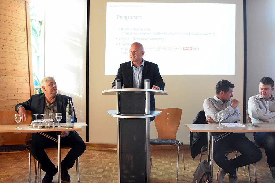Präsident Sepp Kubli führte durch die Hauptversammlung des Gewerbeverbandes des Kanton Glarus.