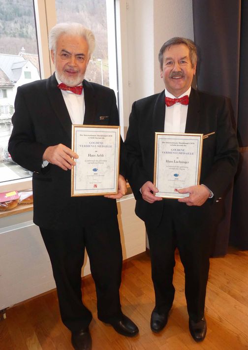 Hans Aebli und Hans Luchsinger, Ehrung für 60 Jahre aktives Musizieren