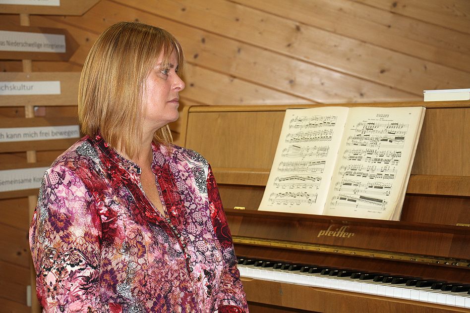 Heidi Blumer bereicherte den Tag mit einem kleinen Klavierkonzert.