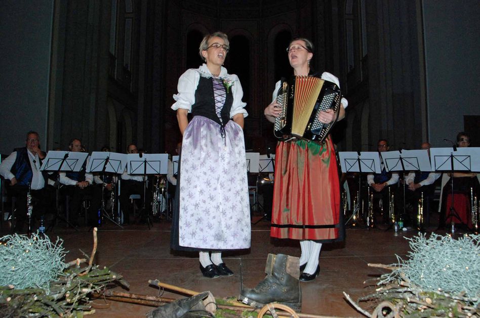 Das Jodelduett Sandra Bühler und Silvia Bürgi waren am Kirchenkonzert 2019 das «Tüpfelchen auf dem i»