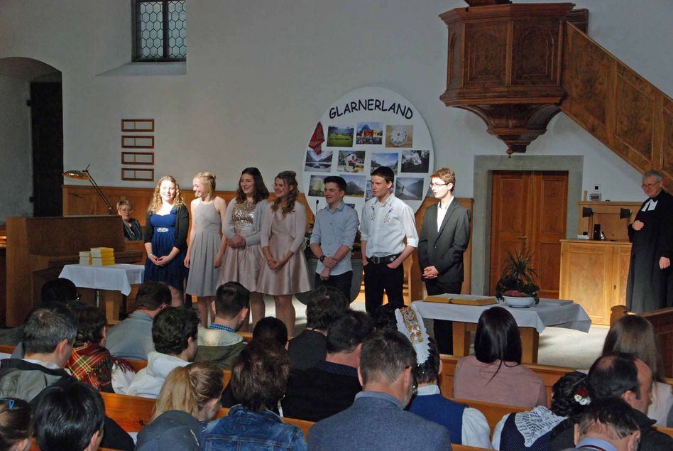Konfirmation in der evangelischen Kirche in Netstal