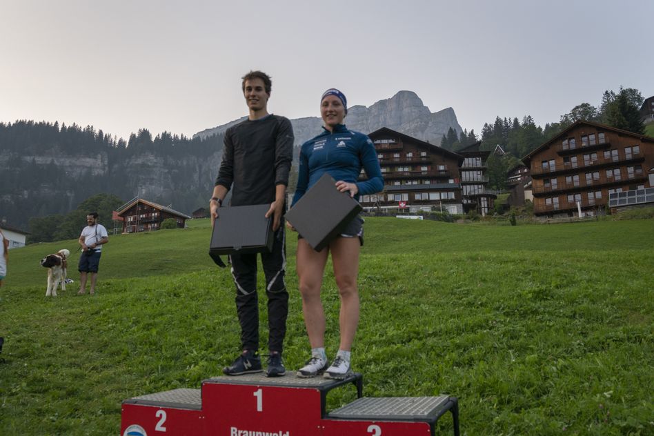 Die Tagessieger; Lydia Hiernickel und Sandro Schmid (Bild: zvg)