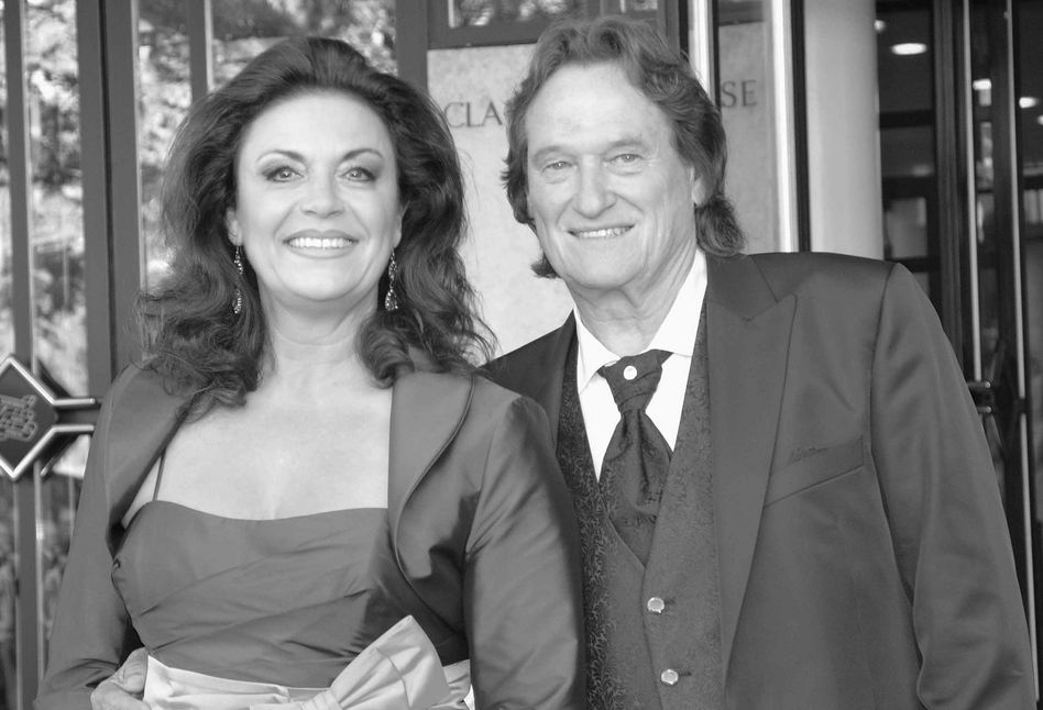 Fritz Künzli mit seiner Frau Monika Kaelin anlässlich der Preisverleihung Prix Walo 2014 (Bild: e.jhuber)