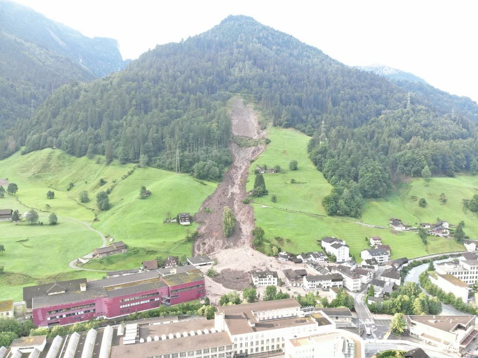 Erdrutsch in Schwanden (Informationen der Gemeinde von 1. September)