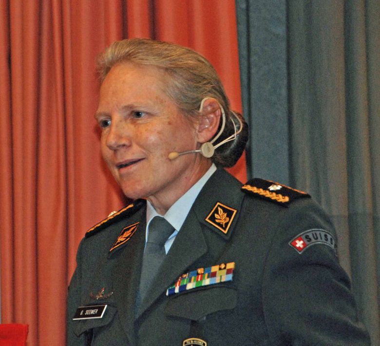 Die vom Grad her höchste Frau in der Schweizer Armee Brigadier Germaine J.F. Seewer
