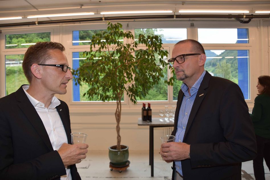 Heinz Martineli (links) im Gespräch mit Christian Zehnder