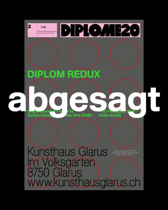 Diplom Redux abgesagt – Ausstellungen online