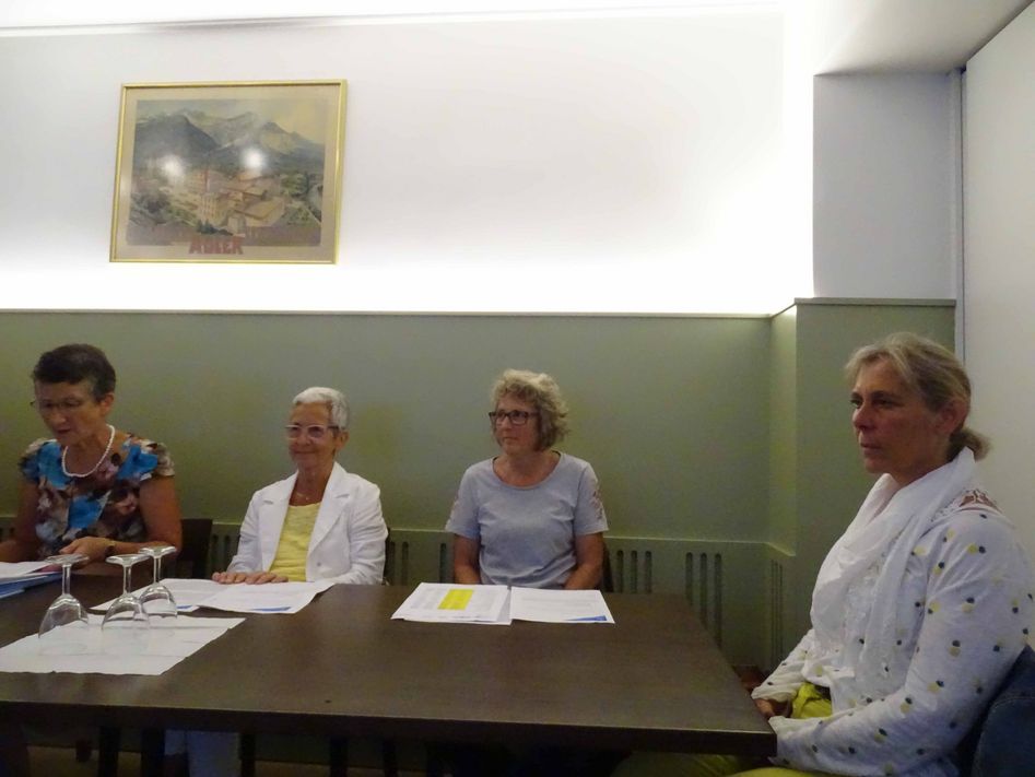 Dem Vorstand gehören unter anderem an: (von links) Ruth Tüscher, Käthi Kamm, Martha Schegg, Maya Kobi Largo (Bilder: p.meier)
