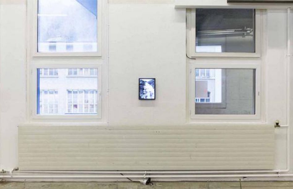 Christa Wiedenmeier, Schreyenbachfall ON, 2018: Off Kunsthaus Glarus im ehemaligen Therma-Areal: Kunstschaffen Glarus 2018, Installationsansicht (Bild: zvg)