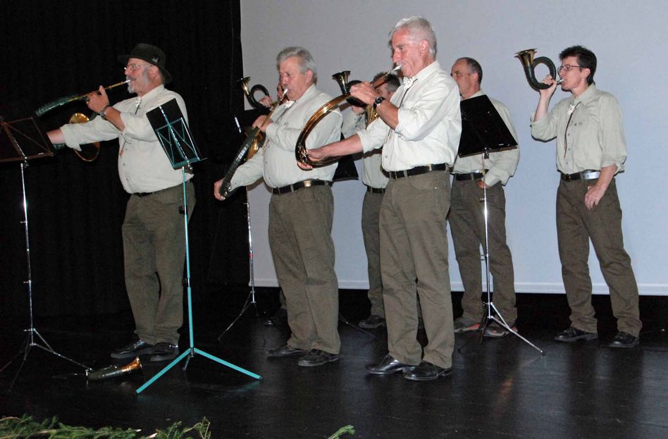 Die Jagdhornbläsergruppe „Edelwyss“ sorgte für den passenden musikalischen Auftakt