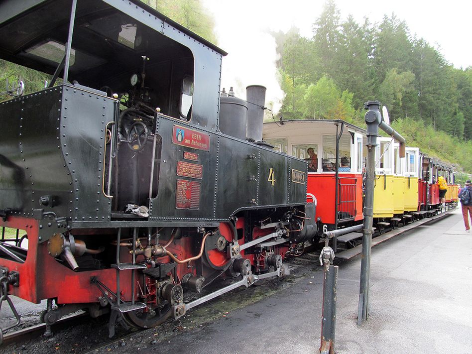 Diese nostalgische Dampf-Zahnradbahn brachte uns vom Achensee bis Jenbach