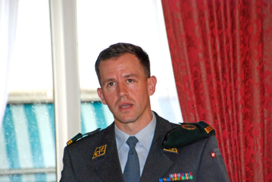 Hptm Julian Lindt, Kommandant der Glarner Gebirgsinfanterie-Kompanie 85/3
