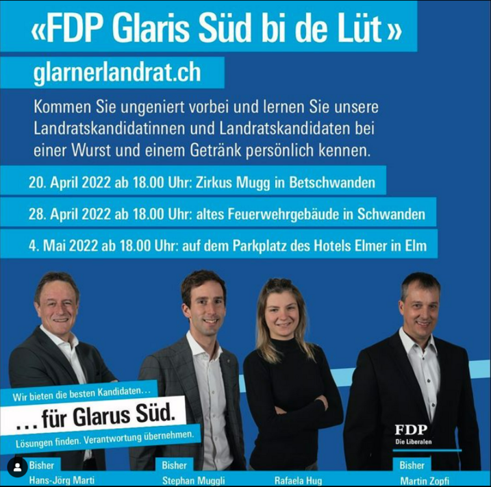 Medienmitteilung der FDP Glarus Süd (zvg)