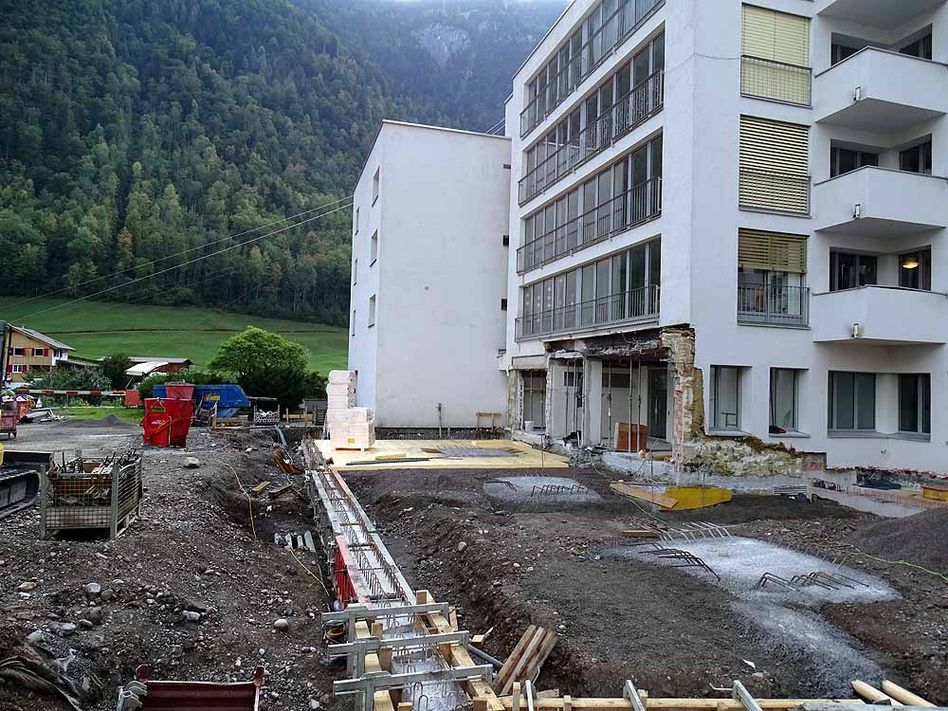 Am Alterszentrum Bühli in Ennenda wird gebaut
