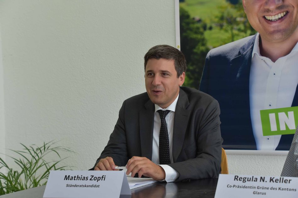 Mathias Zopfi bei seinen kurzen Ausführungen zu seiner Kandidatur