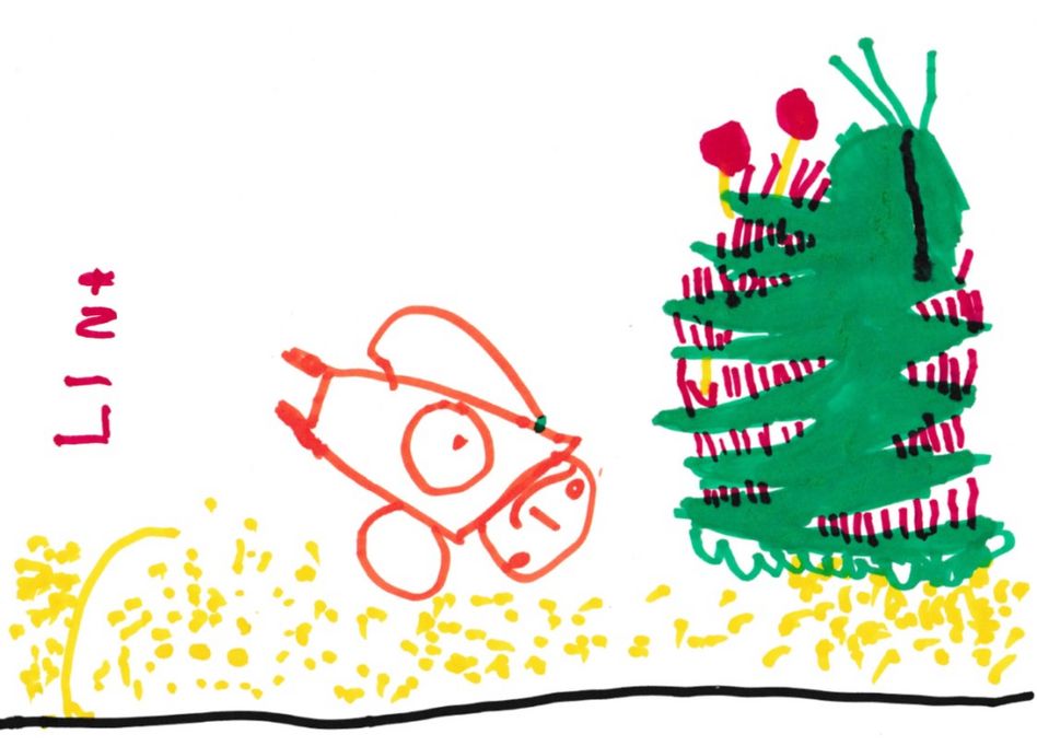 Diese Zeichnung von Lina ziert die diesjährige Weihnachtskarte der Mütter- und Väterberatung Glarnerland. (Bilder: