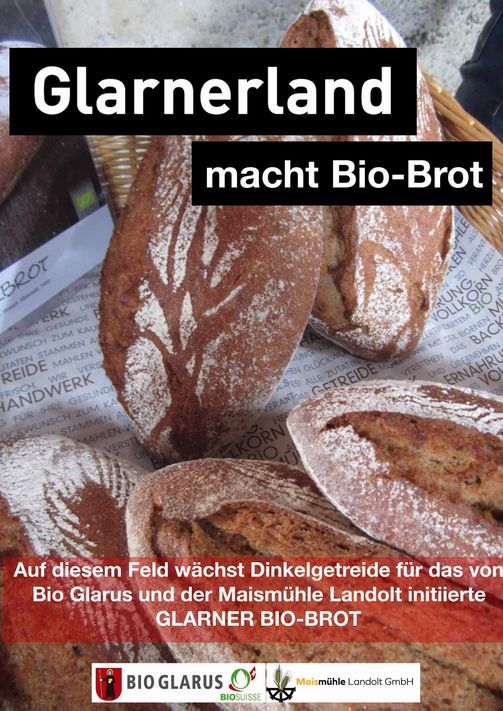 Das Plakat für das neue Glarner Bio-Brot
