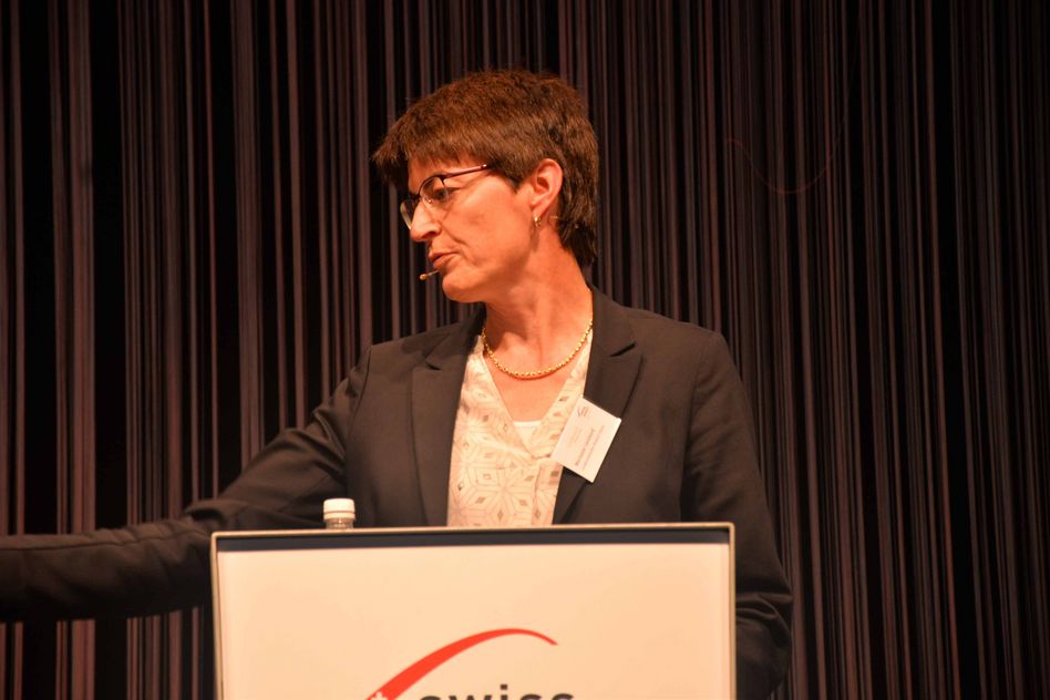 Die Glarner Landesstatthalterin Marianne Lienhard bei ihrer kurzen Ansprache