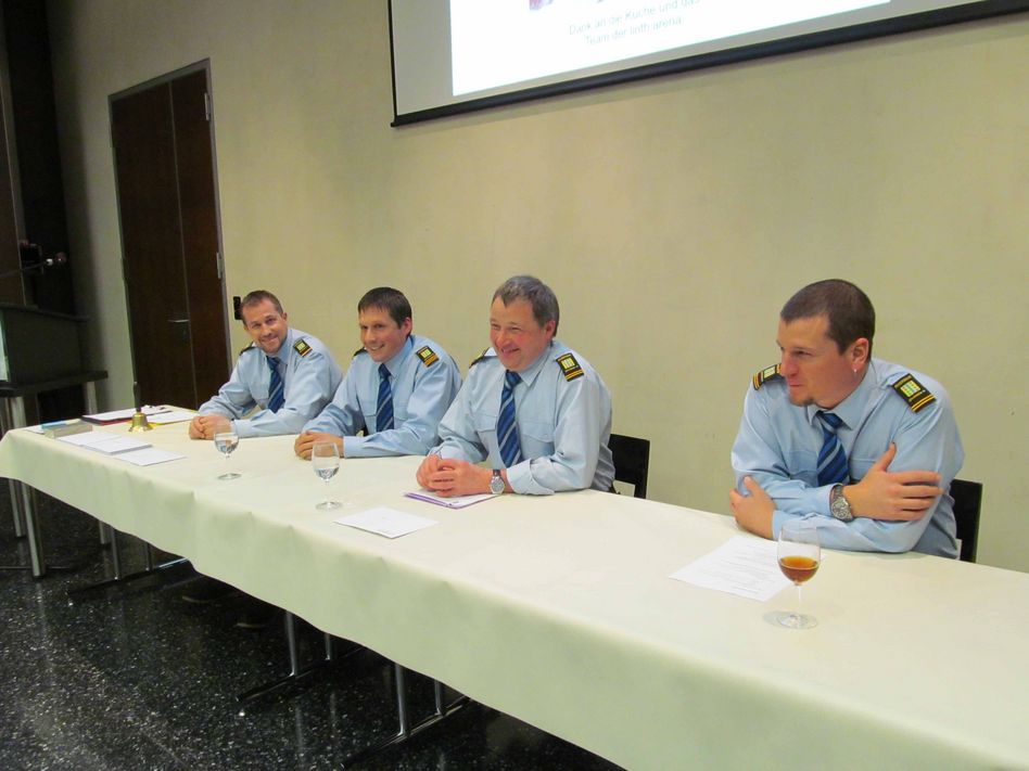 Das Feuerwehrkommando: Patrick Landolt, Melgg Blumer, Alex Hager, Mark Walker (von links)