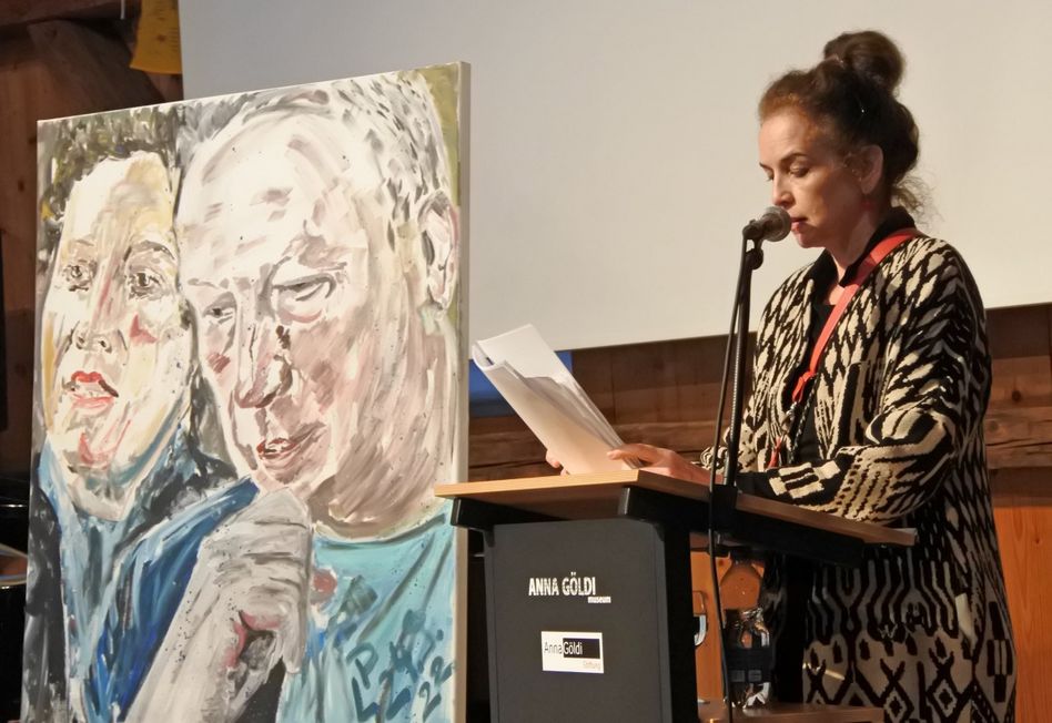 Museumsleiterin Dr. Ursula Helg gedenkt dem verstorbenen Stiftungspräsidenten Dr. Walter Hauser