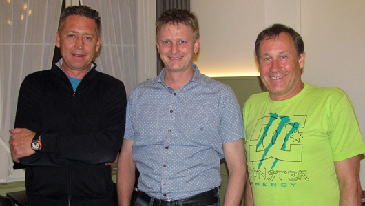 Der neue Vorstand (von links): die Kaminfegermeister Hardy Glaus (Kassier); Rolf Elmer (Präsident); Jörg Härri (Aktuar und Vizepräsident) (Bild: zvg)